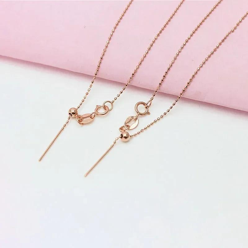 Minimalistisch gestaltete Xiaomi Beads Halskette, Kupfer vergoldet in Roségold, neu in glänzender Halskette mit verstellbaren Accessoires Zirkon