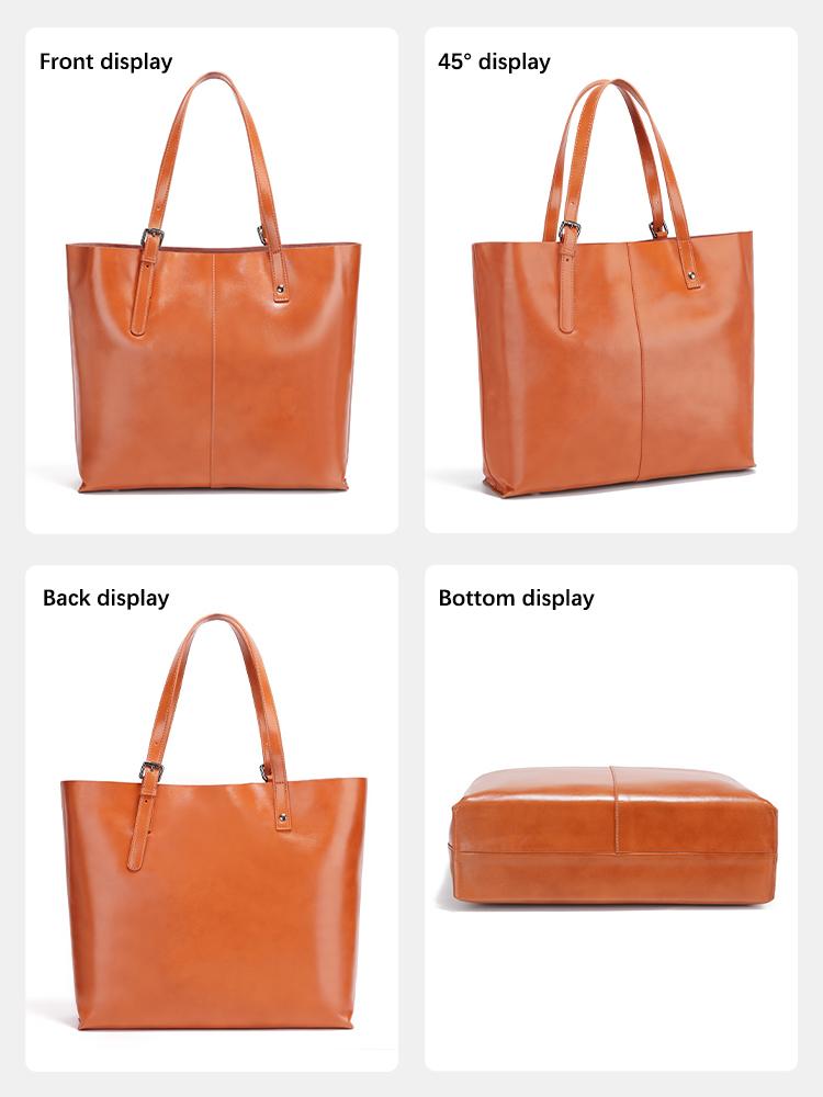 Zency Fashion Genuine Leather Women Tote Large Capacity