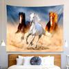 Horse Running Tapestry Western Steed Animal Wall Hanging Decor Indian Mandala Bohemian Hippie Trippy Large Tapestry for Bedroom