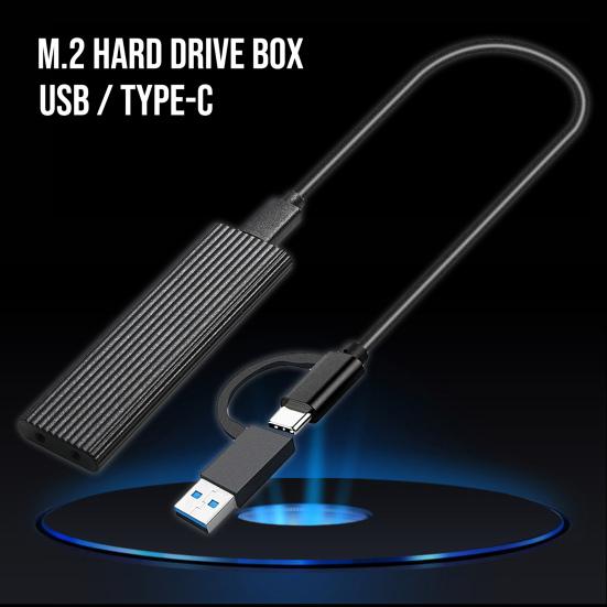 YC Card Reader Hard Drive Enclosure Portable NVME/SATA USB3.0 10Gbps