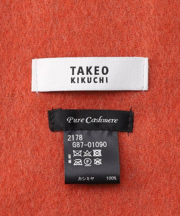 Takeo Kikuchi Cashmere Panel Cashmere Scarf G8701090 Bordeaux 00 100% Men's (064) (FREE)