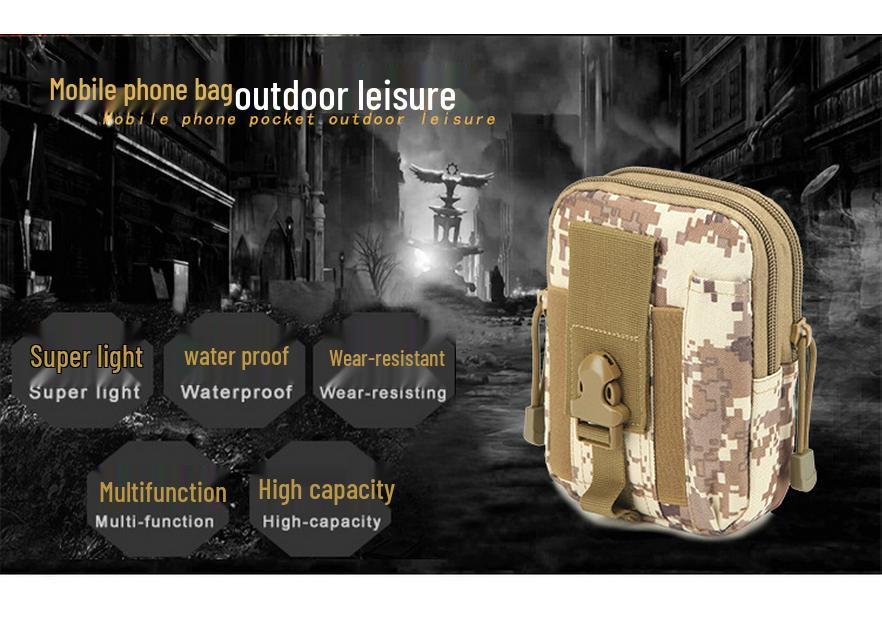 Camouflage Multifunctional Tactical Waist Pack and Phone Storage Bag