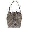 T Monogram Classic Logo Print Fabric And Leather Bucket Bag Women Bags Beige 169125-405