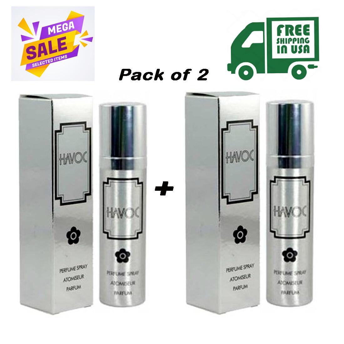 

Havoc Silver EDT 75ml/ 2.5fl Oz Atomiseur Perfume Spray For Unisex Pack of 2 JL167092177784