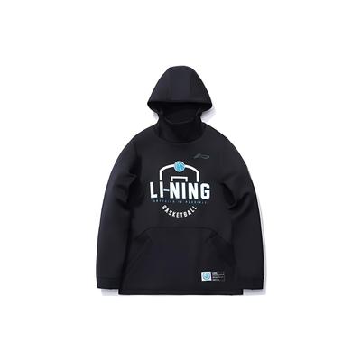 Li-Ning Sports Basketball Series Alphabet Printing Pullover Hoodie 'Black' Men's AWDR089-1