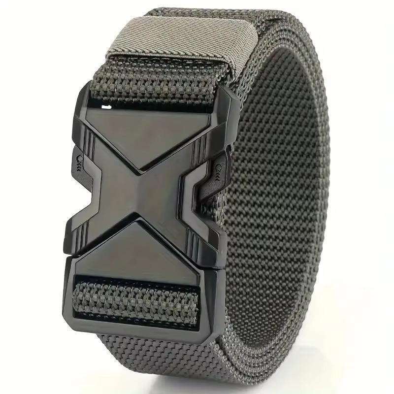 Durable Thickened Men's Canvas Belt Quick Release Multi-Function Waistband for Outdoor Camping Daily Use