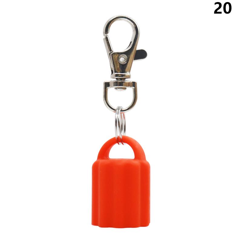 High Quality Practical Silicone Keychain Cap Portable Durable Holder Keychain Compatible For Lip Balm Lipstick Storage Cap