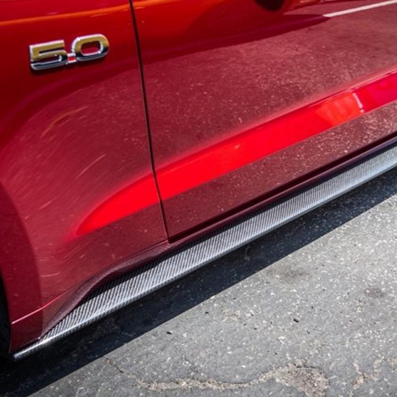 Carbon Fiber Side Skirts for 2015-2022 Ford Mustang Original Style