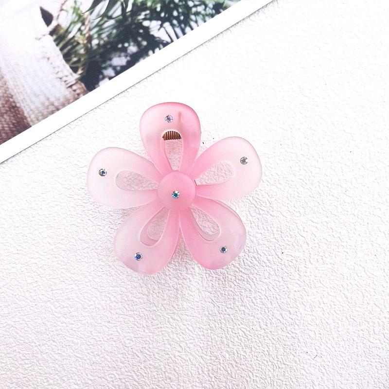 Large Frosted Flower Claw Clip - Candy Color Five-Petal Hair Clip