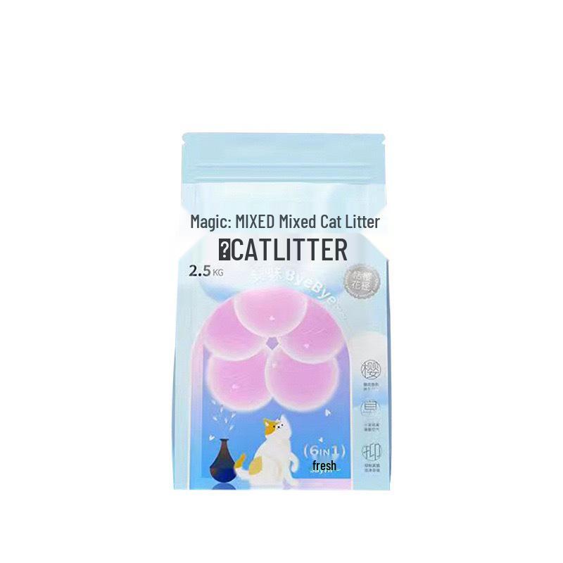 

Mage Mixed Cherry Blossom Tofu Cat Litter, 2.5kg - Low Dust, Long-Lasting Fragrance, Fast Clumping