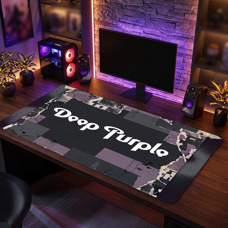 Deep Purple Print Large Mouse Pad Smooth Surface Anti?Slip Desk Mat For Gaming Office Laptop Decoration