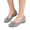 Women Bow Tie Ballet Flats Square Toe Slip On Lightweight Comfortable Casual Flat Shoes for Daily Wear