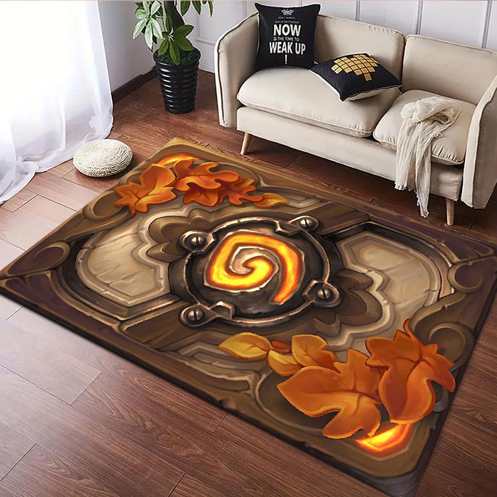 Jesienny Wzór Hearthstone Dywan Dywan wzorzysty, odpowiedni jako antypoślizgowa mata do zabawy do salonu i sypialni przy sofie