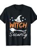 Men'S  Charming Witch Security  Graphic T-Shirt - Casual Short Sleeve, Breathable Knit Fabric, Regul