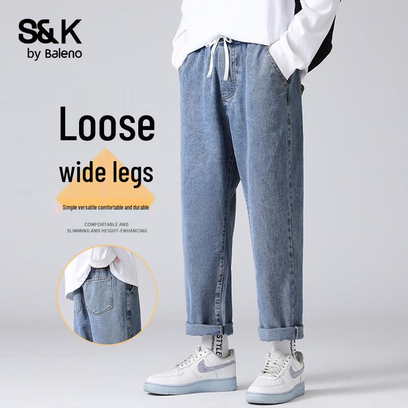 Baleno S&K Men s Relaxed Straight-Leg Jeans L