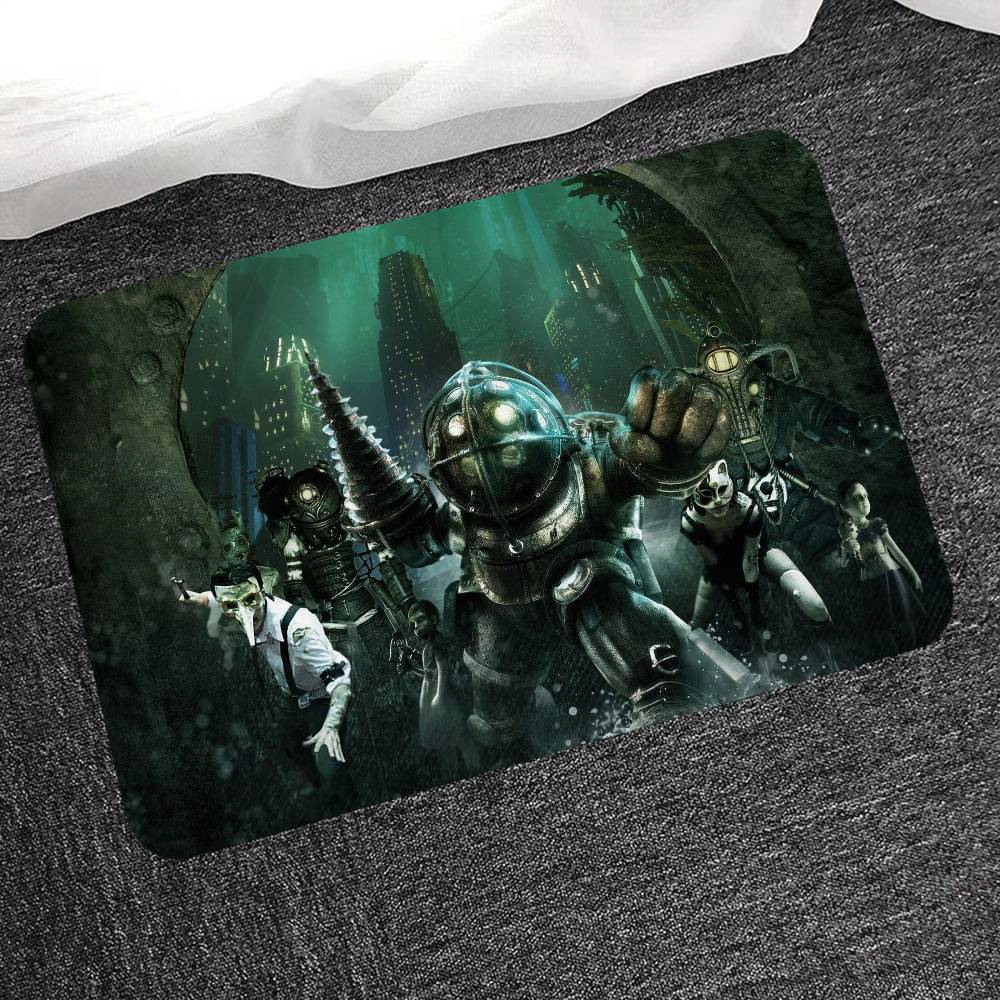 Video Game B-BioShock Floor Mat Nordic Style Home Doormat Bathroom-Toilet Mats Bedroom Hotel Decor Mat