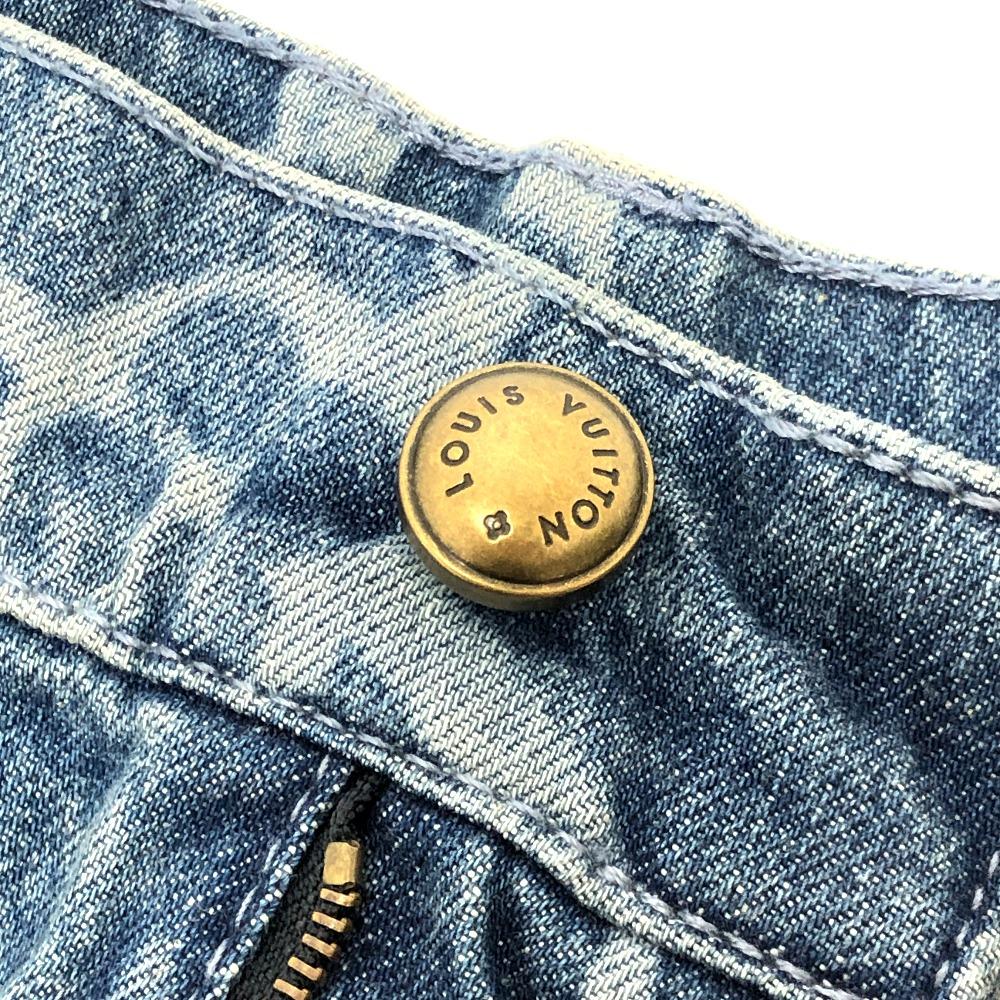 Louis Vuitton 1AFQFD Monogramm-Print Denim-Shorts Unterteile Hosen 24SS Jeanshosen