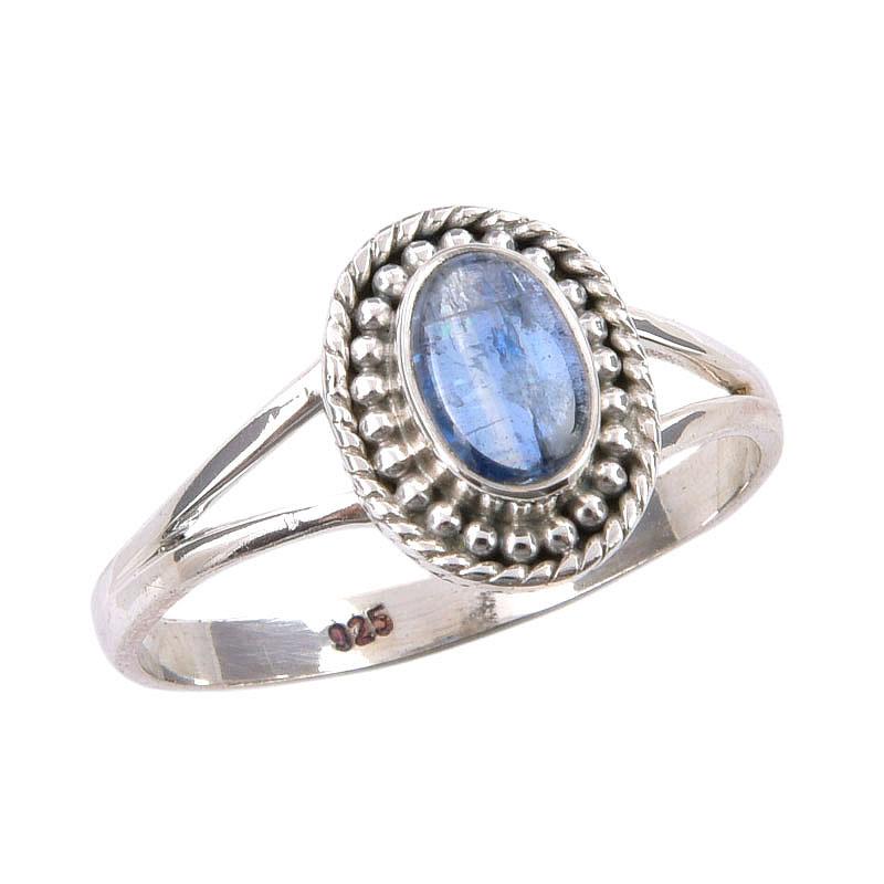 Natural Kyanite Gemstone Handmade 925 Sterling Silver Jewelry Ring Size 10 R9S57