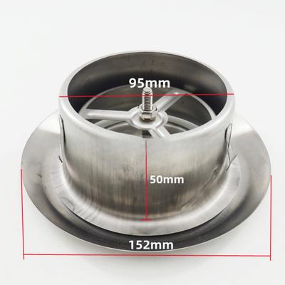 304 Stainless Steel Air Outlet with Spherical Disc Shape for Use In Various Ventilation and Exhaust Applications