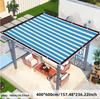 Lona Durável Retangular para Toldo de Sombreamento 80% de Taxa de Sombra Rede de Cobertura para Terraço Externo Piscina Jardim Pátio com Ilhós