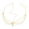Handgefertigtes Süßes Hochzeitskopfstück Kristall Braut-Kopfkette Diadem Haarschmuck für Damen Strass Stirn-Haarband Zubehör