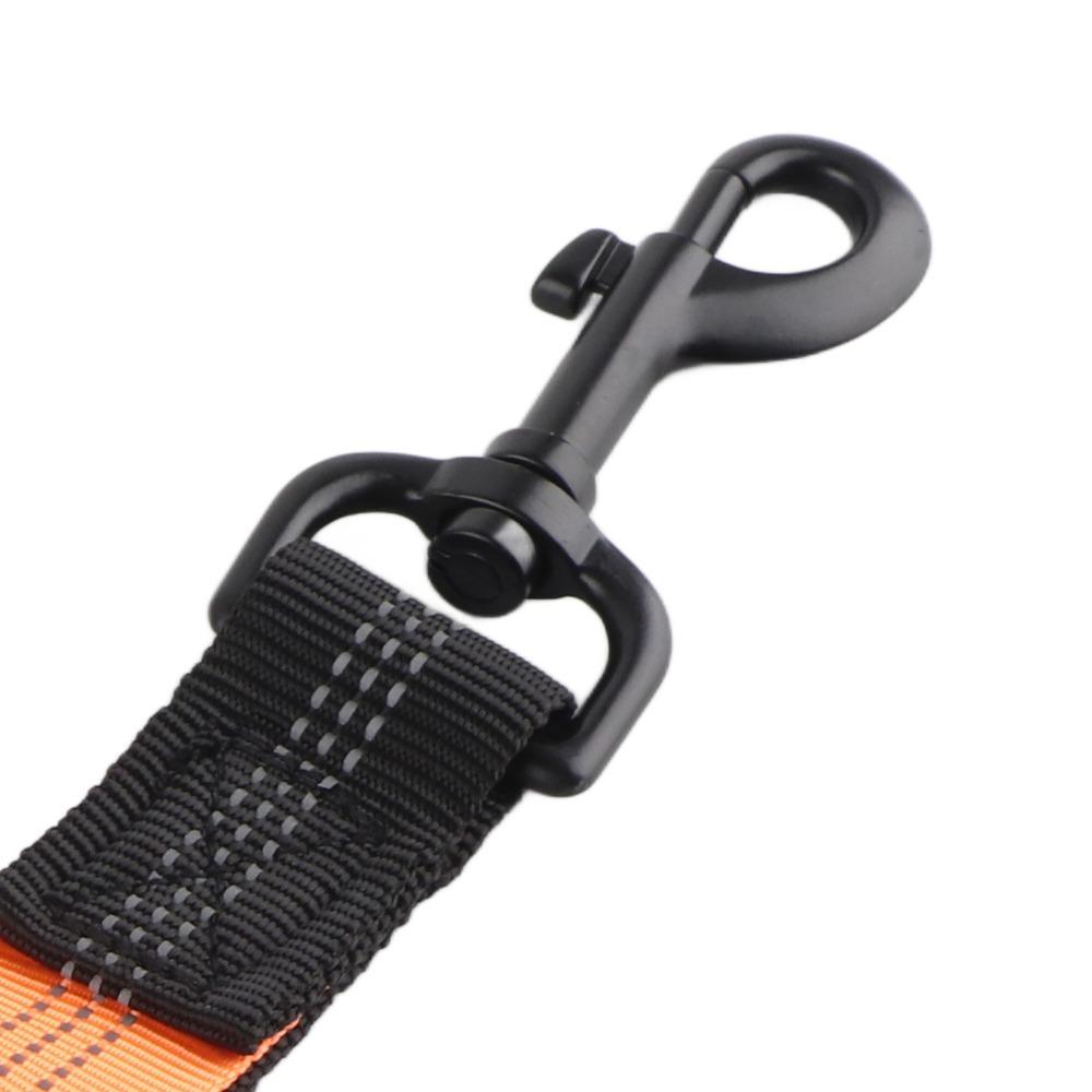 Shock Absorbing No Hand Hold Dog Rope Thick Nylon Dual Retractable Dog Rope Daily Dog Walking оранжевый