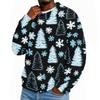 Men's Neck Knit Sweater with Christmas Print for Fall Winter Holiday