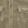 Levi's Made In Italy Long Sleeve Corduroy Shirt L Khaki Men's Used