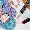 RAGI Alcohol Markers 168 Double-sided Felt-tip Pens, Dual Tip, Professional Artistic Drawing Set
