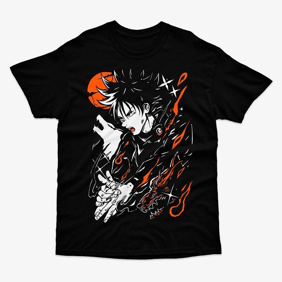 

Jujutsu Kaisen Fushiguro Megumi Wolf Shikigami Anime Graphic T Shirt Retro Manga Streetwear Cotton Oversized Tee S разноцветный