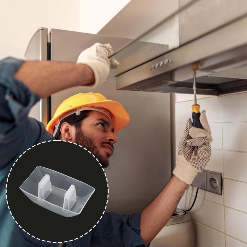 10PCS Leakproof Kitchen Range Hood Oil Cup Replacement Set Easy Mounting Heat Resistant Plastic Texture for Repairing