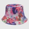 Dye Tie Fisherman Hat Uv Protection Assorted Colors Print Butterfly Cat Leaf Cap