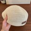 Vintage Weave Hat Japanese Style Crochet Knitted Cap Brimless Cap Hollowed Out Beret Hat  Holiday
