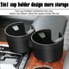 Car Cup Holder Cup Holder Adjustable Base Cup Holder Insert for Cup Holder for Additional Car Cup for Hydro Car Accessories Expander, 2-in-1 Expander,