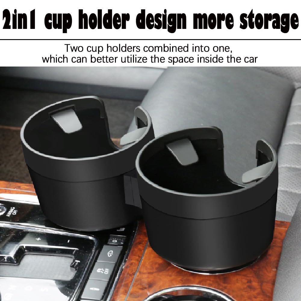 Car Cup Holder Cup Holder Adjustable Base Cup Holder Insert for Cup Holder for Additional Car Cup for Hydro Car Accessories Expander, 2-in-1 Expander,