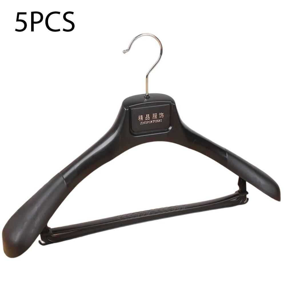 5 szt. Szerokie ramię Plastikowy wieszak na ubrania, Wieszak na garnitur Bezszwowe stojaki do suszenia płaszczy, Organizer do przechowywania w garderobie