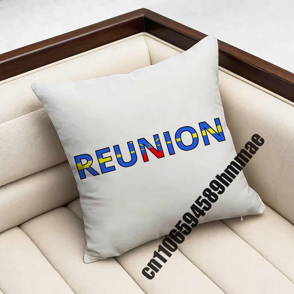 

For Reunion Island Proposed Flag Throw Pillow Case Sham 45x45cm 35x35cm Square Home Pillowcase Cushion Cover 30x30cm