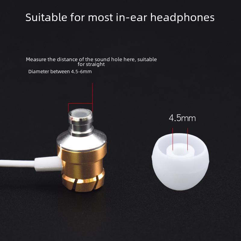 Puntali in silicone monocolore da 4,5 mm per auricolari in-ear