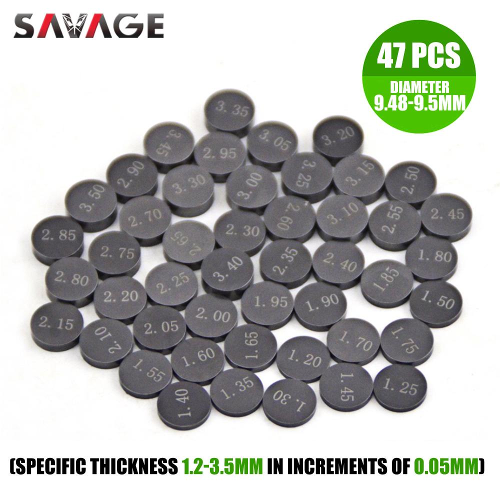 

Регулируемая прокладка клапана, полный комплект 10/9,48/8,85/7,48 мм, детали двигателя мотоцикла для Honda, Suzuki, Yamaha, для