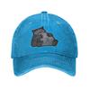 Klassische MEWGENICS Frank Baseballkappe Unisex-Stil Used-Denim Gewaschene Kopfbedeckung Outdoor-Workouts Verstellbare Passform Kappen Mütze