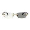 New Fashionable Frameless Photochromic Womens Myopia Glasses Neutral Metal Frame HD Anti Blue Light