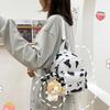 Bag Women's Bag New Double Shoulder Single Shoulder Multi-purpose Backpack Cow Pattern Backpack Outdoor Travel Messenger Bag
