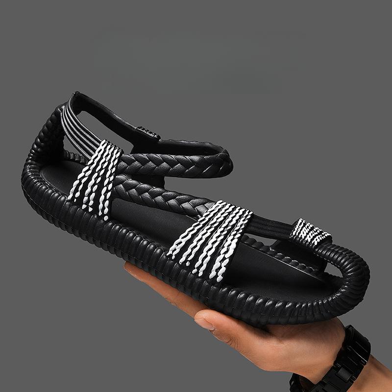 Fashion manual Soft Bottom Men Shoes Indoor Heeled Shiatsu Cheap Liquidation Sandals Flat Eva Sole Slippers Living Room Flip Flops