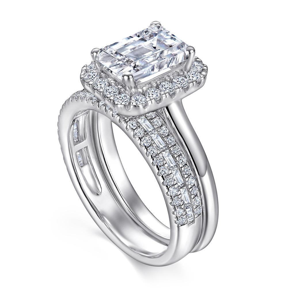 Lindon Classic 925 Sterling Silver Zircon Ring Gioielli da donna Promessa di matrimonio Regalo per feste