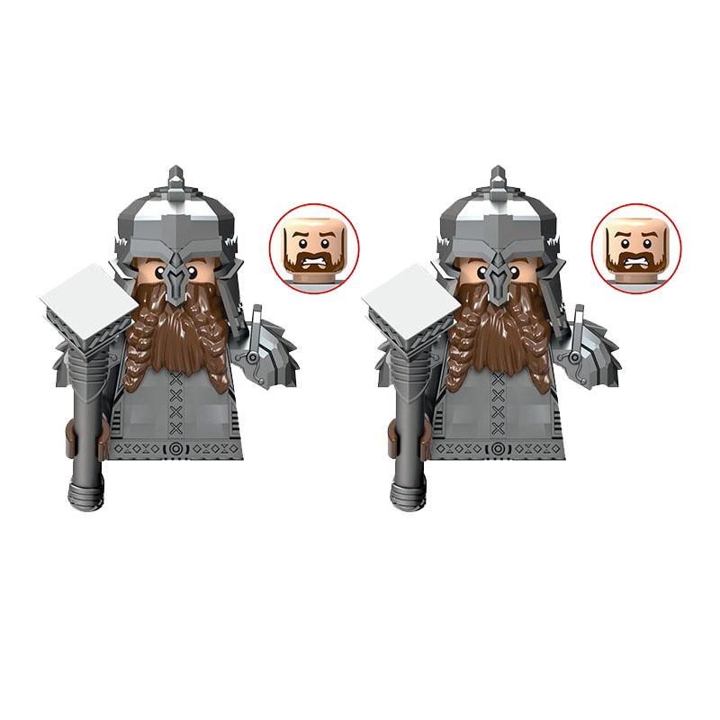 Mittelalter Herr der Ringe Durins Volk Zwergenkrieger Antike Militärsoldaten Figuren Ausrüstung Waffe Bausteine Spielzeug