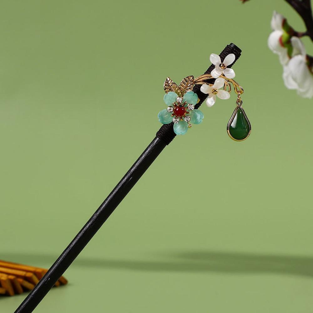 Handmade Flower Hair Sticks Ancient Style Hanfu Hair Fork Hair Stick Pins  for Hanfu
