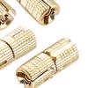 8PCS 8mm Cabinet Hinge Brass 180 Degree Opening Angle Barrel Hinge With Screws Invisible Furniture Hinge Furniture Making