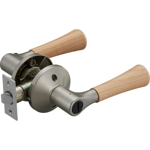 

Mazroc Eclat Lever Lock, Замок-ручка с рычагом двойного назначения для туалетов, EL5060-4MW-NSNC, N Серебристый + N Прозрачный, Деревянный рычаг