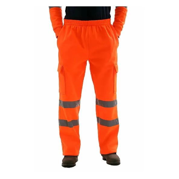 Mens Work Uniform Bottoms Safety Sweat Pants Striped Reflective Pants Loose Mens Jogging Trousers Joggers Patchwork Workwear