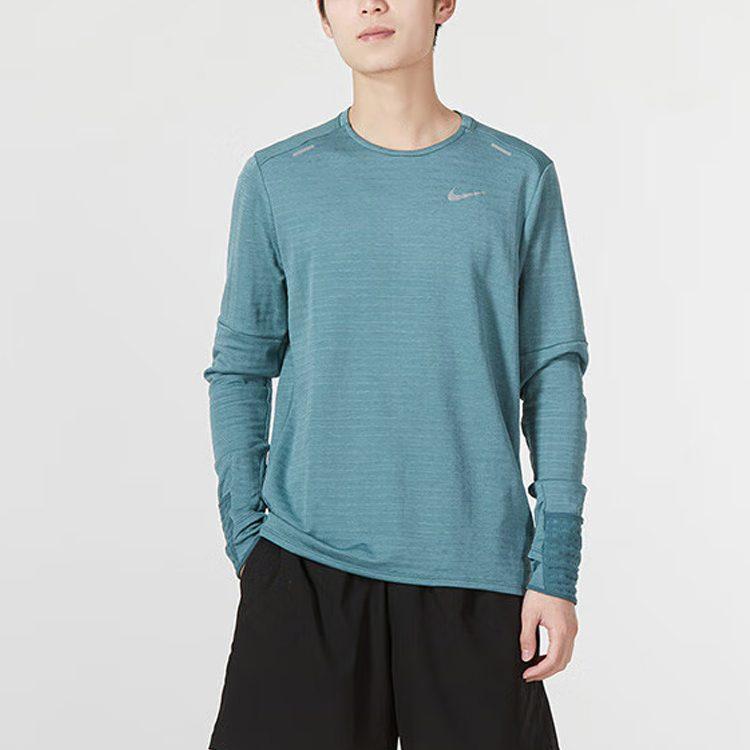 Nike T Shirts Men's Blue Gray Crew Neck Moderate Straight Fit DD5650-058